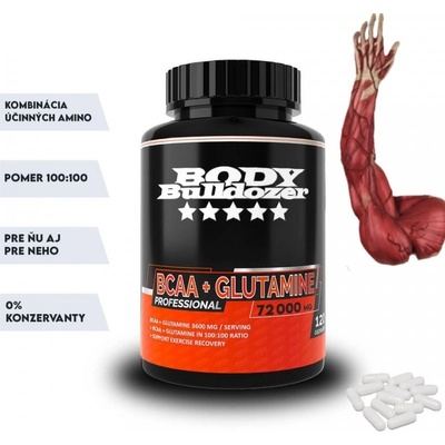 BodyBulldozer BCAA + Glutamine Professional 120 kapsúl