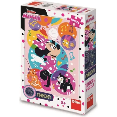 Dino - Puzzle Minnie 100 XL neon - 100 piese
