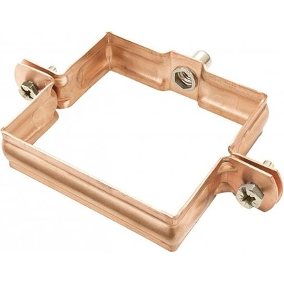 KJG Objímka svodu hranatá 100 x 100 mm se závitem M10 měděná