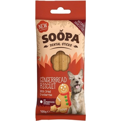Soopa Pets dentálna tyčinky Soopa Gingerbread Biscuit 100 g