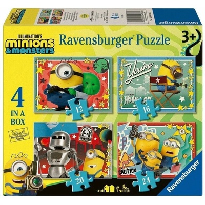 RAVENSBURGER Mimoni a monstra 4v1 12, 16, 20, 24 dílků