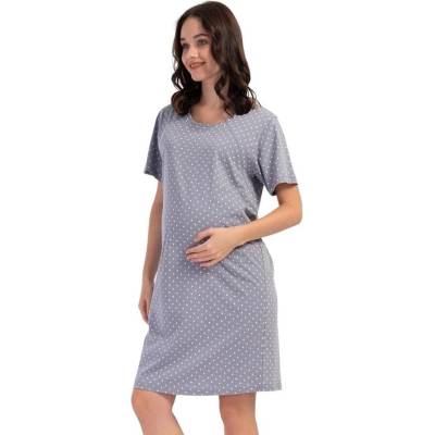 Сива нощница за кърмачки с розови точки