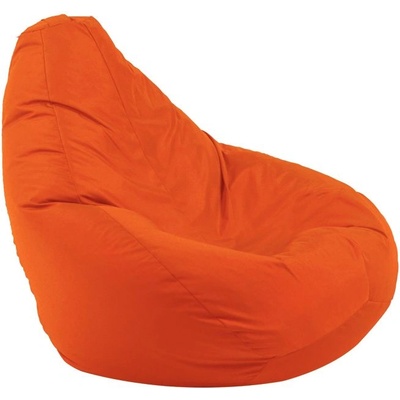 Pufrelax Пуф круша, 220л. , Nirvana Hobbit - Teteron Orange Neon, За открито, Перящ се калъф, Пълнеж от Полистиролни перли