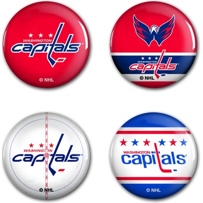 Wincraft sada placek Washington Capitals NHL button 4 ks