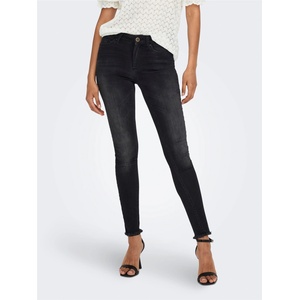 Only Дънки Only Women's Raw Hem Skinny Jeans - Black