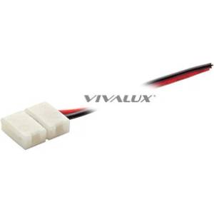 VIVALUX КОНЕКТОР ЗА LED ЛЕНТА VIVALUX ЗАХРАНВАЩ С КАБЕЛ 15см 12V 10мм PL 14x16x5мм 2бр (VIV003905)