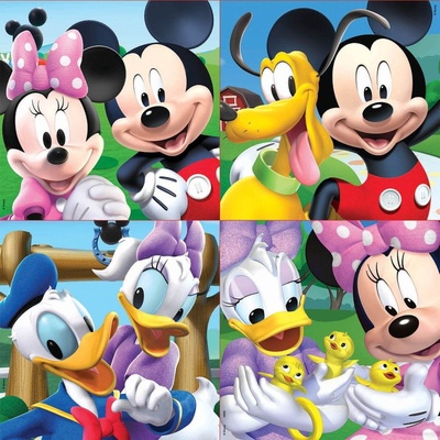 Educa v kufríku Mickey Mouse a kamaráti 4v1 12,16,20,25 dielov