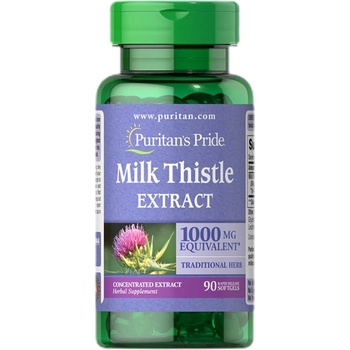 Image 1 of Puritan's Pride Milk Thistle 4: 1 Extract 1000 mg [90 Гел капсули]