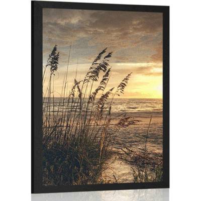 Plakát západ slunce na pláži - 20x30 white