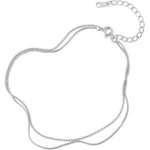 Silenti Jewelry Сребърна гривна за крак "Самоконтрол