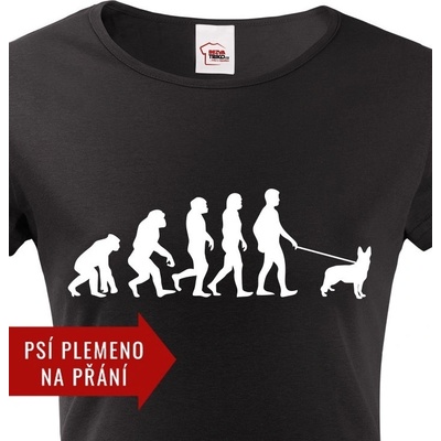 Bezvatriko.cz Canvas 0952 Evoluce venčení psa Černá