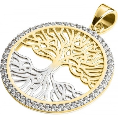 Luxur Přívěsek Tree of Life kombinované zlato a zirkony 585 14 2 0783.2ZB0.0.00.001.23