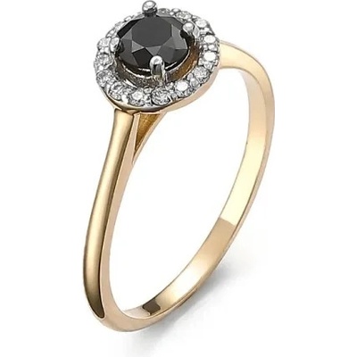 Blink Blink Zlatý prsteň s čiernym diamantom 1480ZCDG