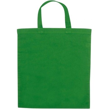 Bavlněná taška OEKO TEX s krátkýma ušima 140 g/m? zelená
