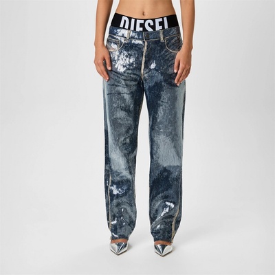 DIESEL Дънки DIESEL Women's Sequin Wide Leg Jeans - Blue