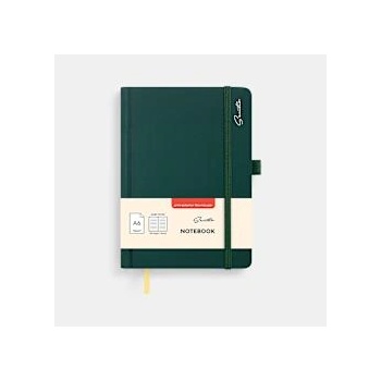 Sentio Бележник с ластик А6 96 листа Deep Jungle Green