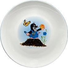 Thun 1794 Dětský porcelánový talíř mělký Krtek a kalhoty průměr 210 mm