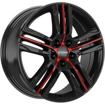 RONAL R57 7,5x18 5x100 ET45 black red polished