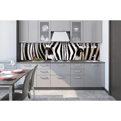 Dimex KI260-016 Samolepící fototapeta do kuchyně Zebra rozměry 260 x 60 cm