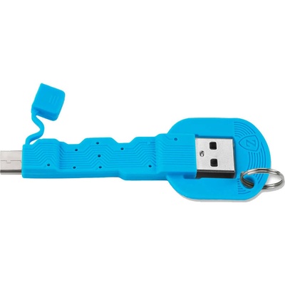 4smarts Кабел тип ключодържател за всички устройства с USB-C (8.5 см) - 4smarts Basic KeyLink USB-C Cable (син)