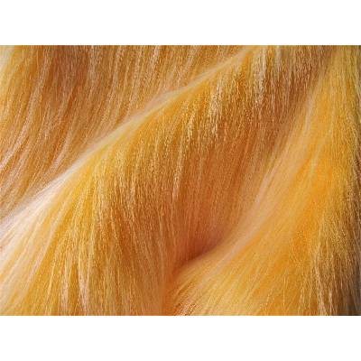 Umelá kožušina, žltý melír, 90 mm vlas metráž: min. 0,2 bm