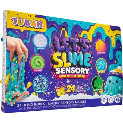 TUBAN Adventný kalendár Let's Slime – 24 dní zmyslovej zábavy