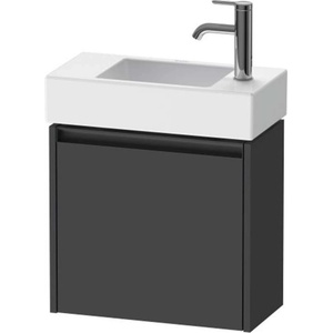 Duravit Ketho. 2 - Шкафче за умивалник 44x48x24 см, 1 врата, панти отляво, графит матов K25072L49490000 (K25072L49490000)