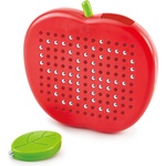 Hape Детска игра Hape - Магнитна дъска за рисуване с топчета, Ябълка (H1712)