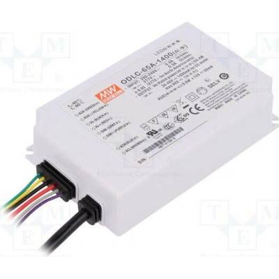 MEAN WELL ODLC-65A-1400 Napájecí zdroj: spínaný; LED; 65W; 34÷46VDC; 1400mA; 180÷295VAC