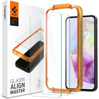 Spigen Samsung A55 5G SPIGEN ALM FC протектор за екран стъкло 2бр. 2.5D, подчертаване на цвета, TRANSFER AGL07772 (AGL07772)