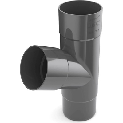 Bryza PVC odbočka svodu plastová T 90 mm RAL 7021 grafit