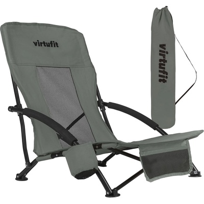 Křeslo VIRTUFIT Foldable Beach Chair Šedé – Hledejceny.cz