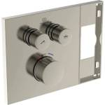 Ideal Standard Ceratherm Navigo Solos - Термостатичен смесител за вграждане, за 2 уреда, Silver Storm A7894GN (A7894GN)
