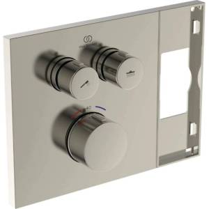 Ideal Standard Ceratherm Navigo Solos - Термостатичен смесител за вграждане, за 2 уреда, Silver Storm A7894GN (A7894GN)