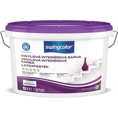 Swingcolor Vinylová barva, sněhobílá, polomatná, 5 l 6211 T0005 0