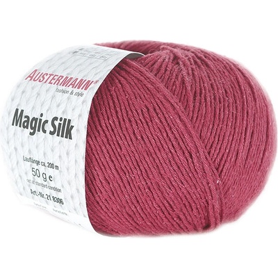 Austermann MAGIC SILK - 100% hedvábí - Ručně pletací příze Barva: 03 KIRSCHE