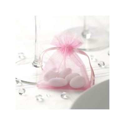 PartyDeco Sáček z organzy světle růžový 10 ks - organzový pytlíček na svatební mandle a dárečky pro hosty – Zbozi.Blesk.cz