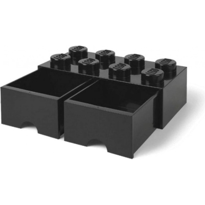 LEGO® úložný box so šuplíkmi 250x500x180mm čierny