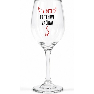 Divja Sklenice na víno V 50ti to teprve začíná 330 ml