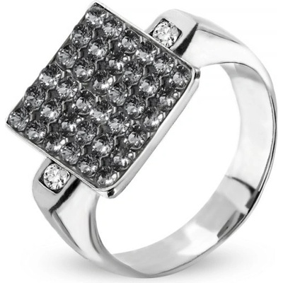 Spark prsten šedý se Swarovski Elements Kingdom 14026 2143 Silver Night