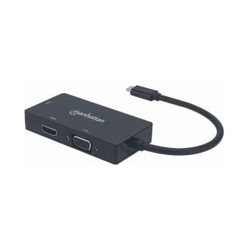 Manhattan USB-C 3.1 to HDMI/DVI/VGA Multiport Adapter Cable
