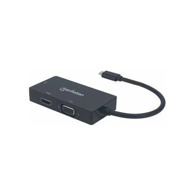 Manhattan USB-C 3.1 to HDMI/DVI/VGA Multiport Adapter Cable