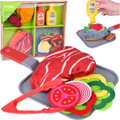 JOKO Sada Detské Potraviny Jedlo Mäsový Steak Ryba Praženica zelenina omáčky