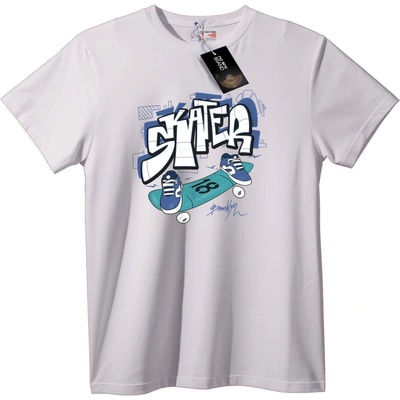 NOONEBRAND Тениска Скейтър Градски стил - S, White