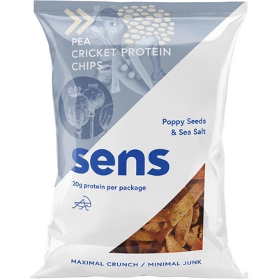 Sens chipsy s cvrččím proteinem Mák & Mořská sůl 80 g