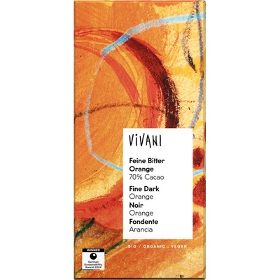 Vivani Čokoláda 70% Jemný pomeranč Bio 80 g