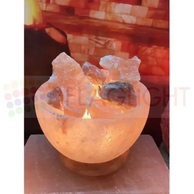 Лампа от Хималайска Сол Купа с Камъни 3кг (14381-3)