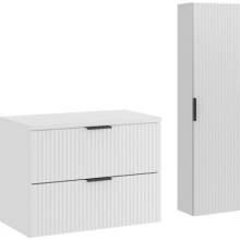 Comad SET-ADW B WHITE 80CM HC Nábytková sestava 80 cm s deskou a vysokou skříňkou