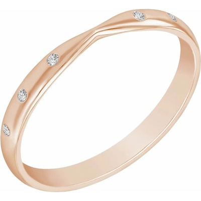 Eppi Zlatý minimalistický eternity prsteň s diamantmi Ovone R37955