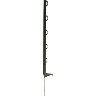 Sloupek plastový pro elektrický ohradník, délka 70 cm, 5 oček, tmavě zelený
